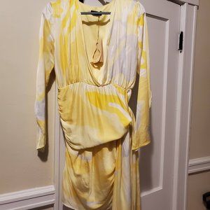 Stine Goya Madison Yellow Printed Midi Dress - M